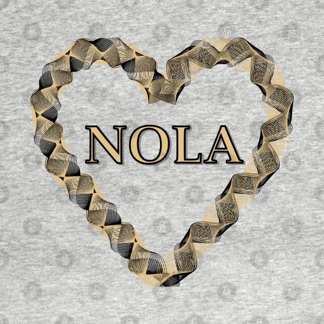 NOLA Heart Wreath - Black & Gold by ObscureDesigns